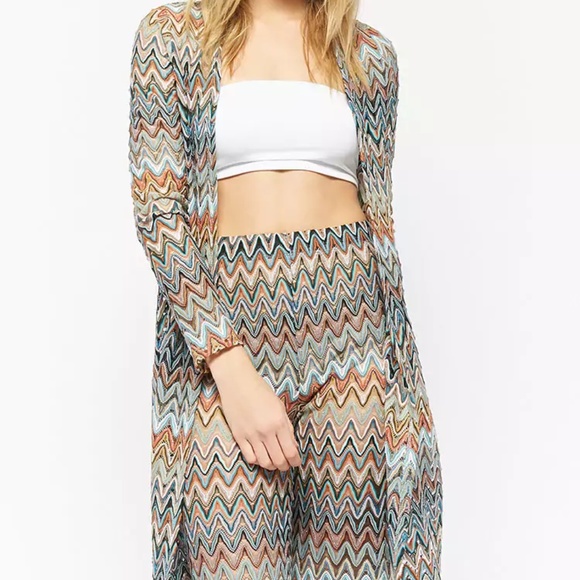 Forever 21 Sweaters - F21 Chevron Open-Knit Cardigan NWT